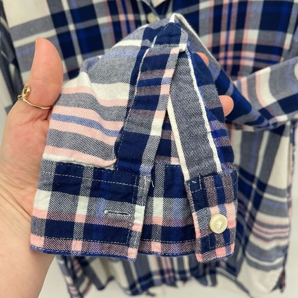 Old Navy the boyfriend shirt flannel plaid S small EUC soft - Picture 7 of 9